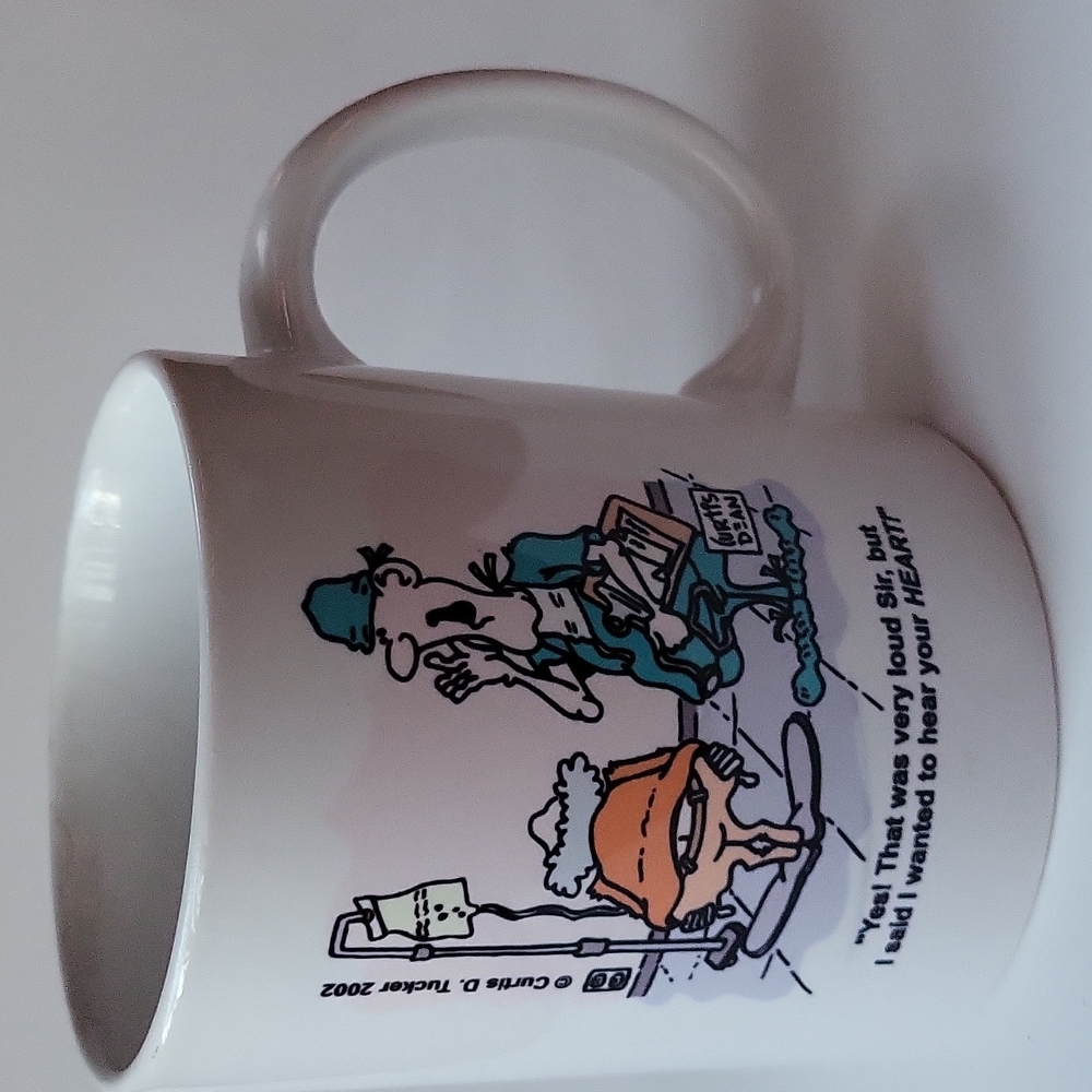 2002 Curtis Dean Tucker Old Age Humor Coffee Mug